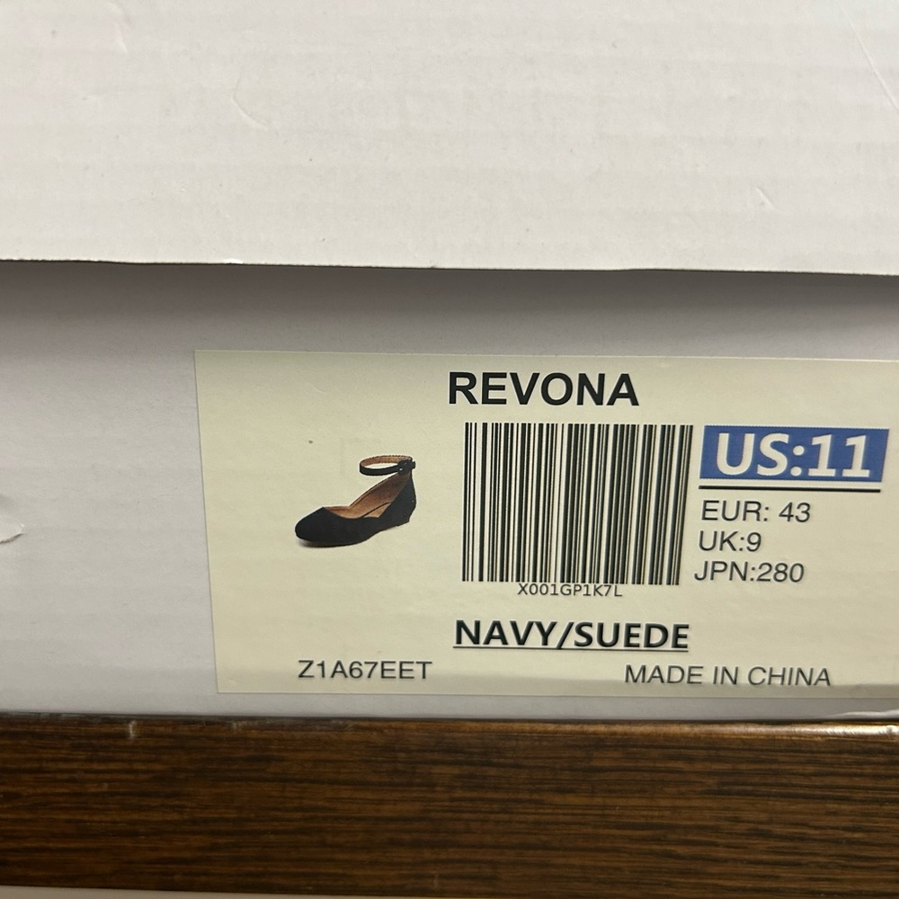 Revona Navy Suede Wedges